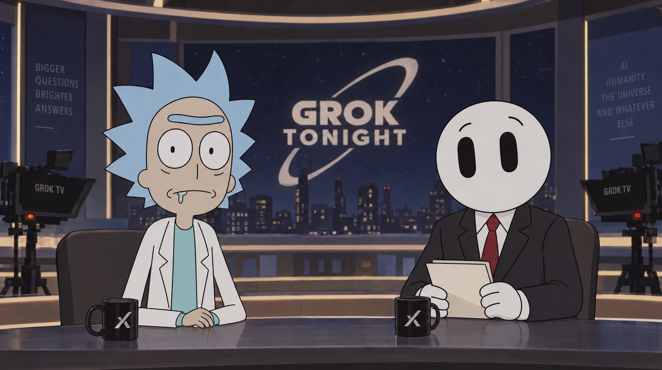 Rick and Bot at the Grok Tonight space and technology news desk
